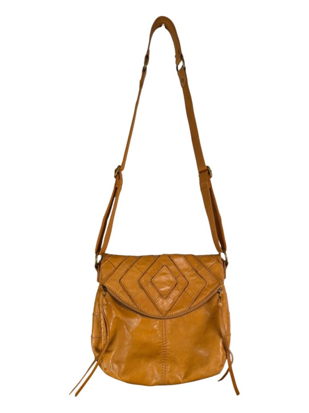 VTG The Sak Leather Flap Crossbody Bag